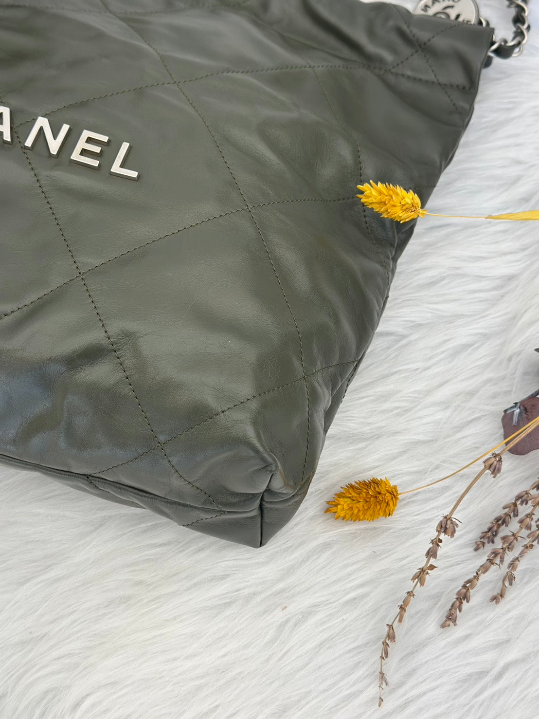 CHANEL 22 Bag - 小號古巴綠銀