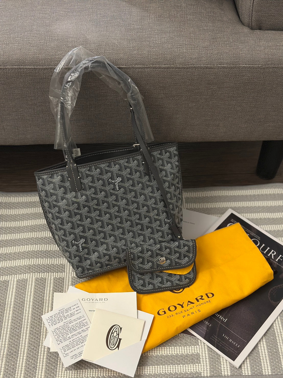 GOYARD Anjou mini tote - 灰