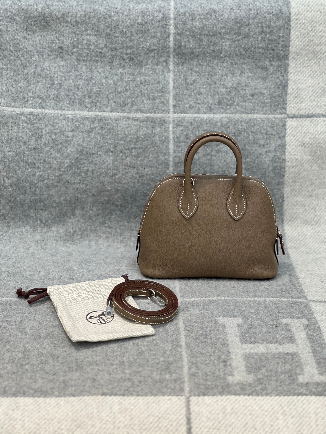 HERMES Mini bolide - 灰銀
