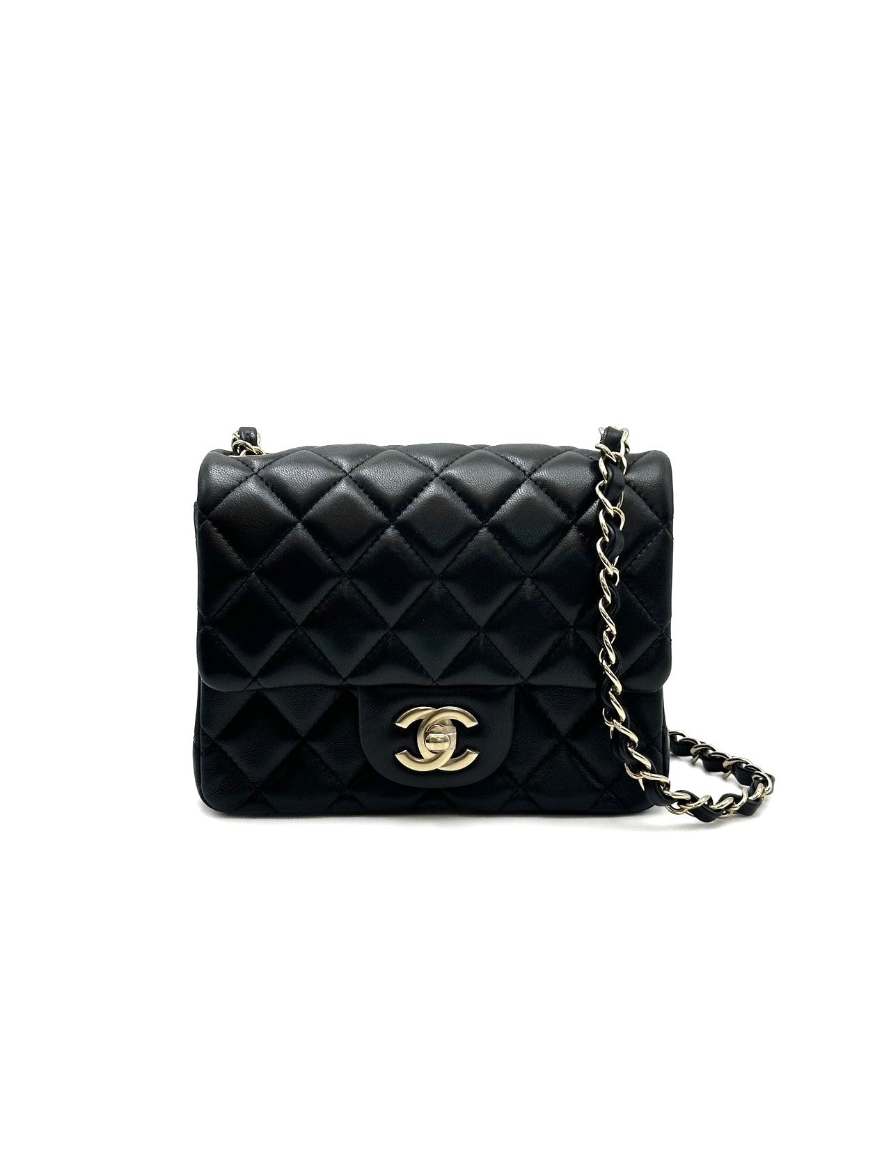 CHANEL 經典口蓋包方胖子 17 - 黑金