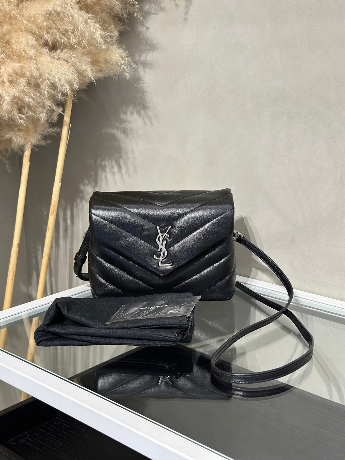 YSL Loulou Toy方胖子 - 迷你黑銀