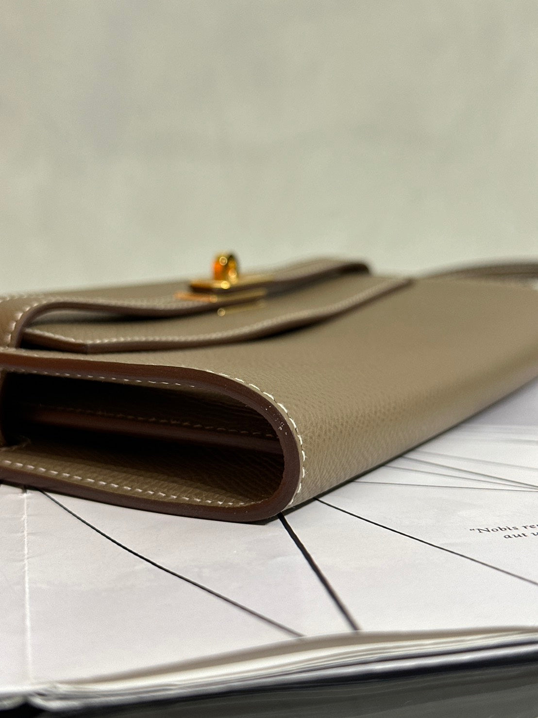 HERMES Kelly To Go - Etoupe 18 大象灰金 U