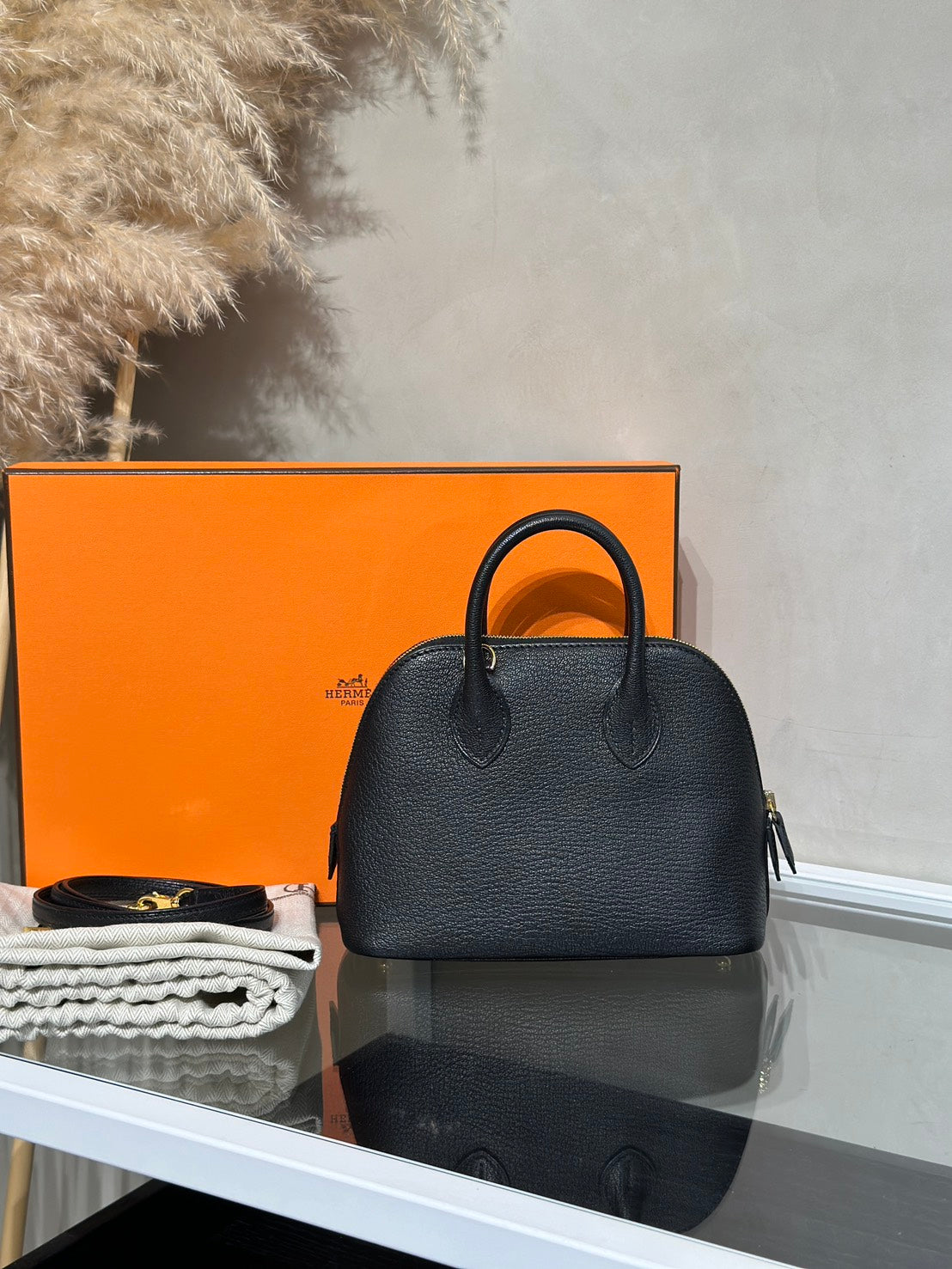 HERMES Mini Bolide - Noir 89 黑金 B