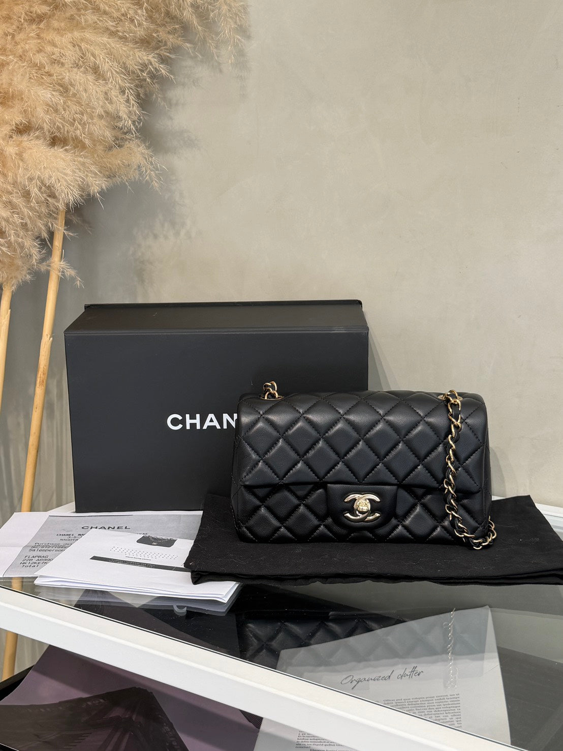 CHANEL 經典口蓋包Mini CF20 - 黑金