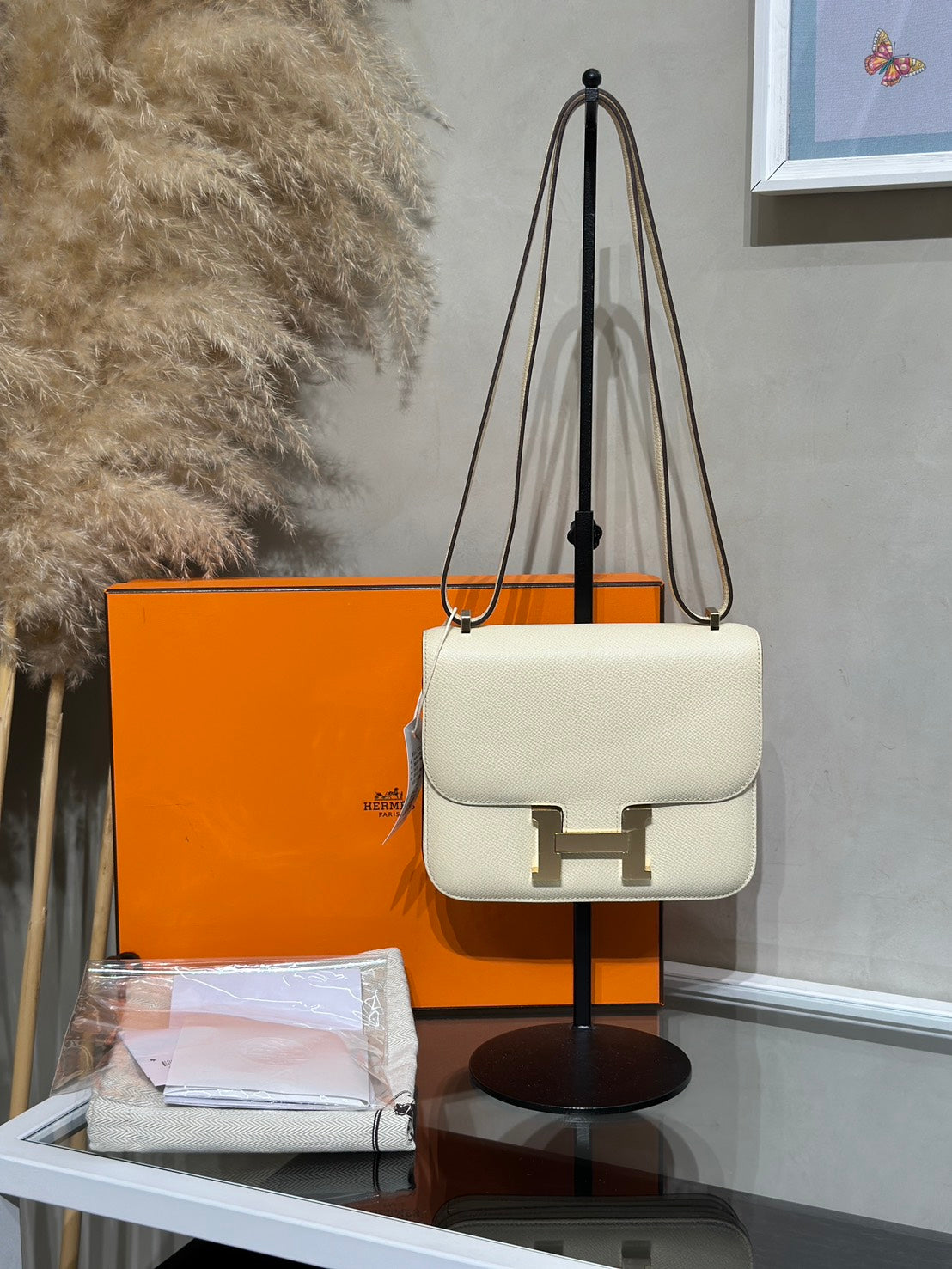 HERMES Mini Constance 19 - Nata I2 奶油白香檳金 B