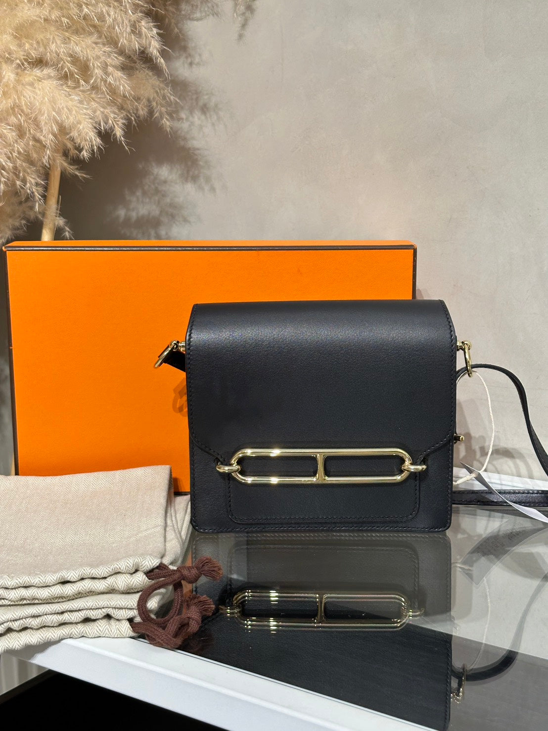 HERMES Mini Roulis - Noir 89 黑金 Y