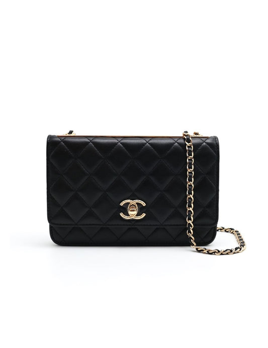 CHANEL 浮雕字母Trendy WOC - 黑金