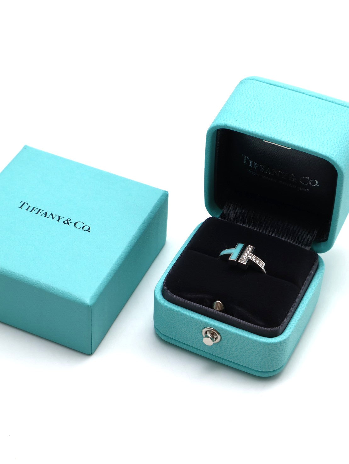 Tiffany&Co Wire 鑽石及綠松石線圈戒指 - 0.07carat