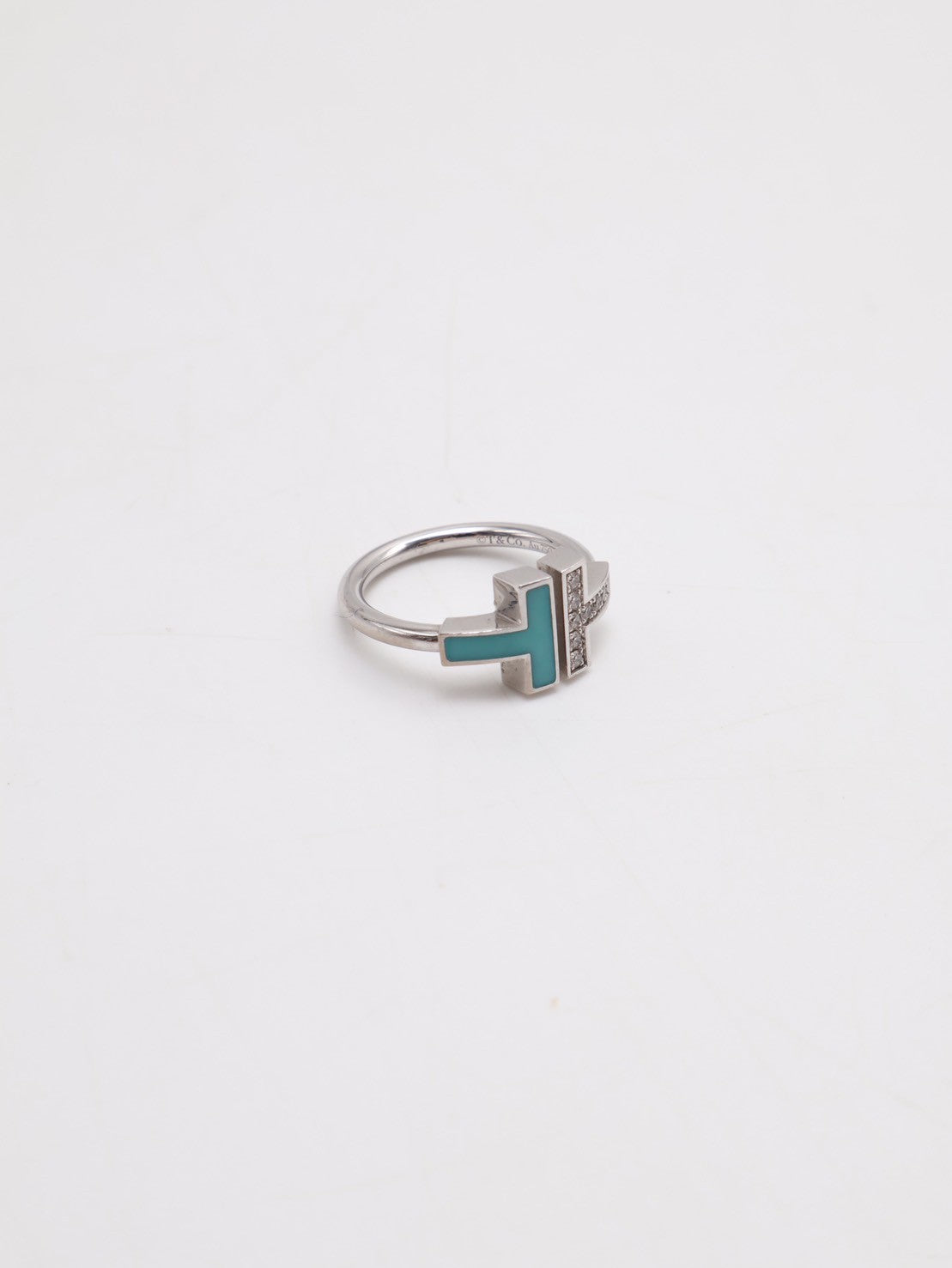Tiffany&Co Wire 鑽石及綠松石線圈戒指 - 0.07carat