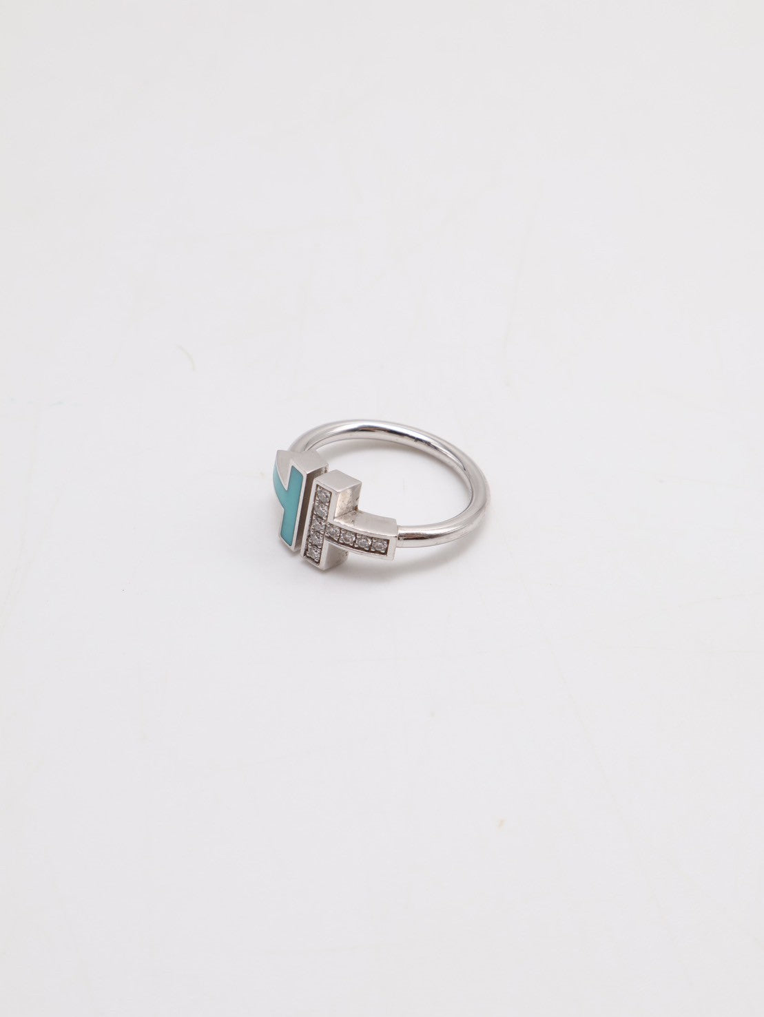 Tiffany&Co Wire 鑽石及綠松石線圈戒指 - 0.07carat