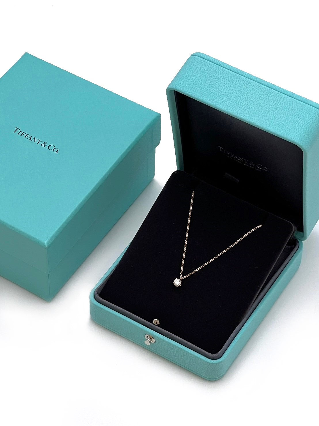 Tiffany&Co Solitaire18K玫瑰金鑽石項鍊 - 0.25carat