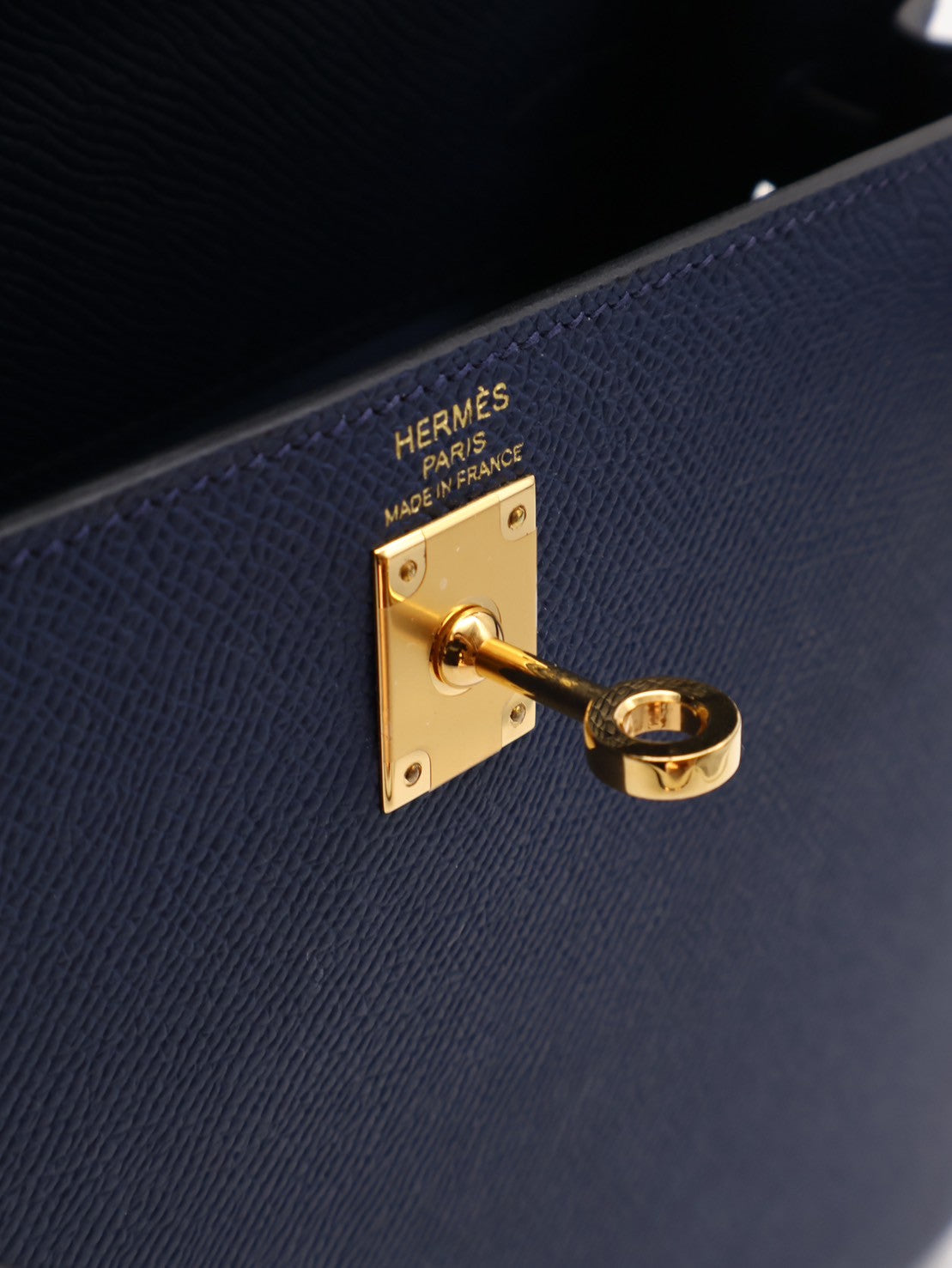 HERMES Kelly 25 - 海軍藍金 W