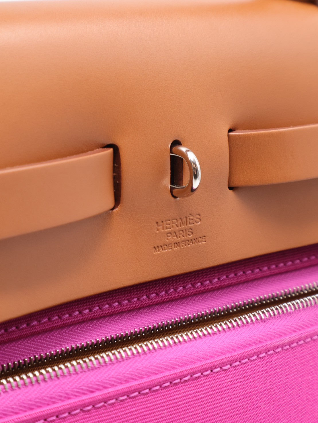 HERMES Herbag zip 31 - 金棕 / 玉蘭粉 Z