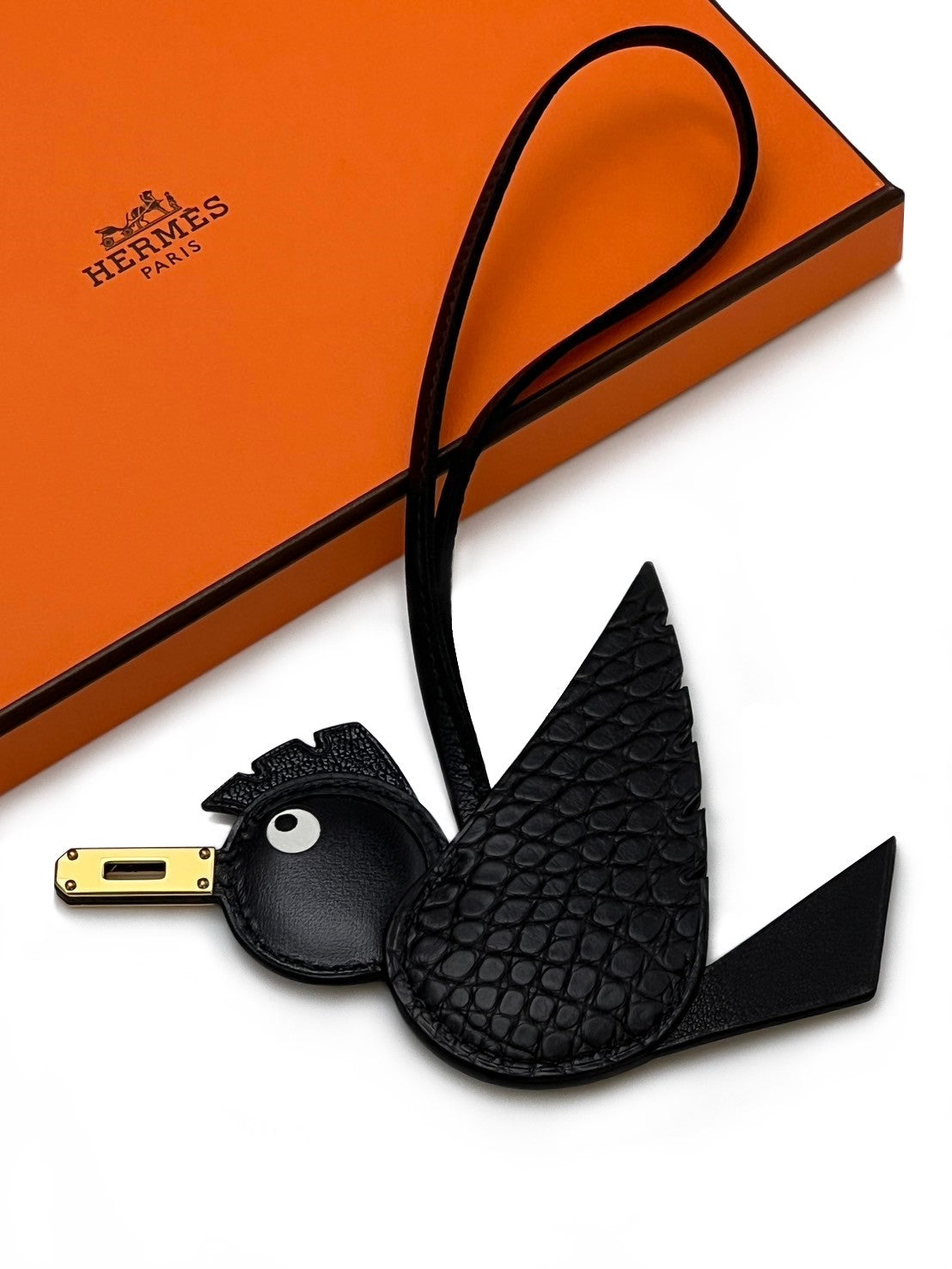 HERMES Birdy 鱷魚皮鳥王 - 黑
