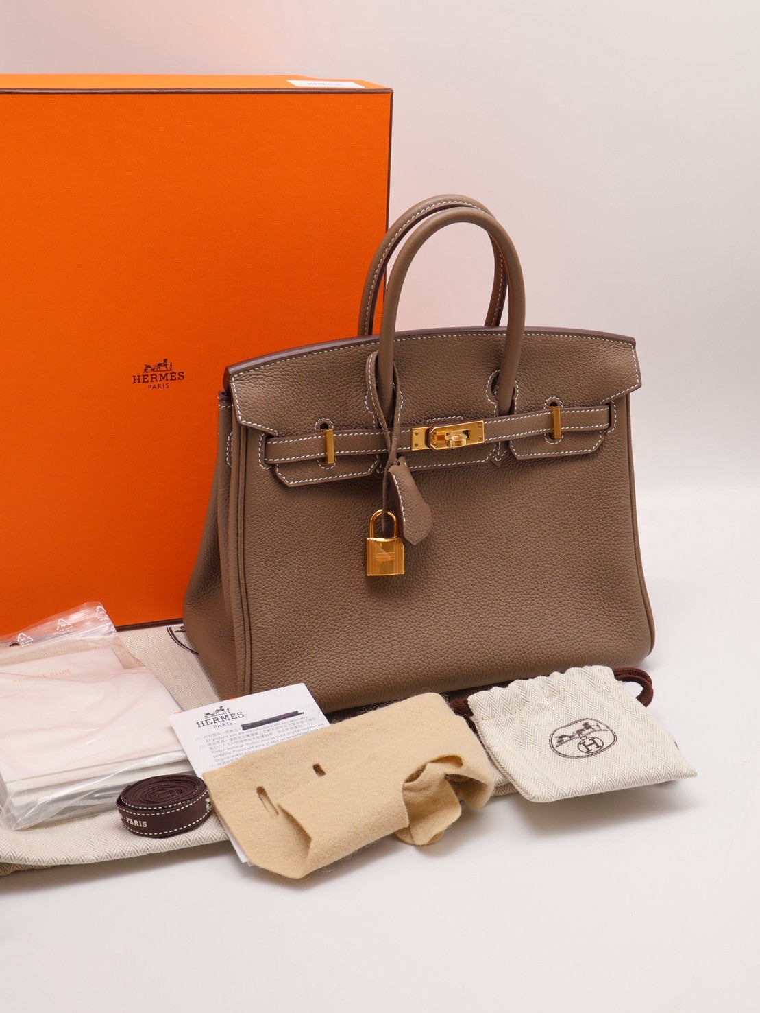HERMES Birkin 25 - 灰金 D
