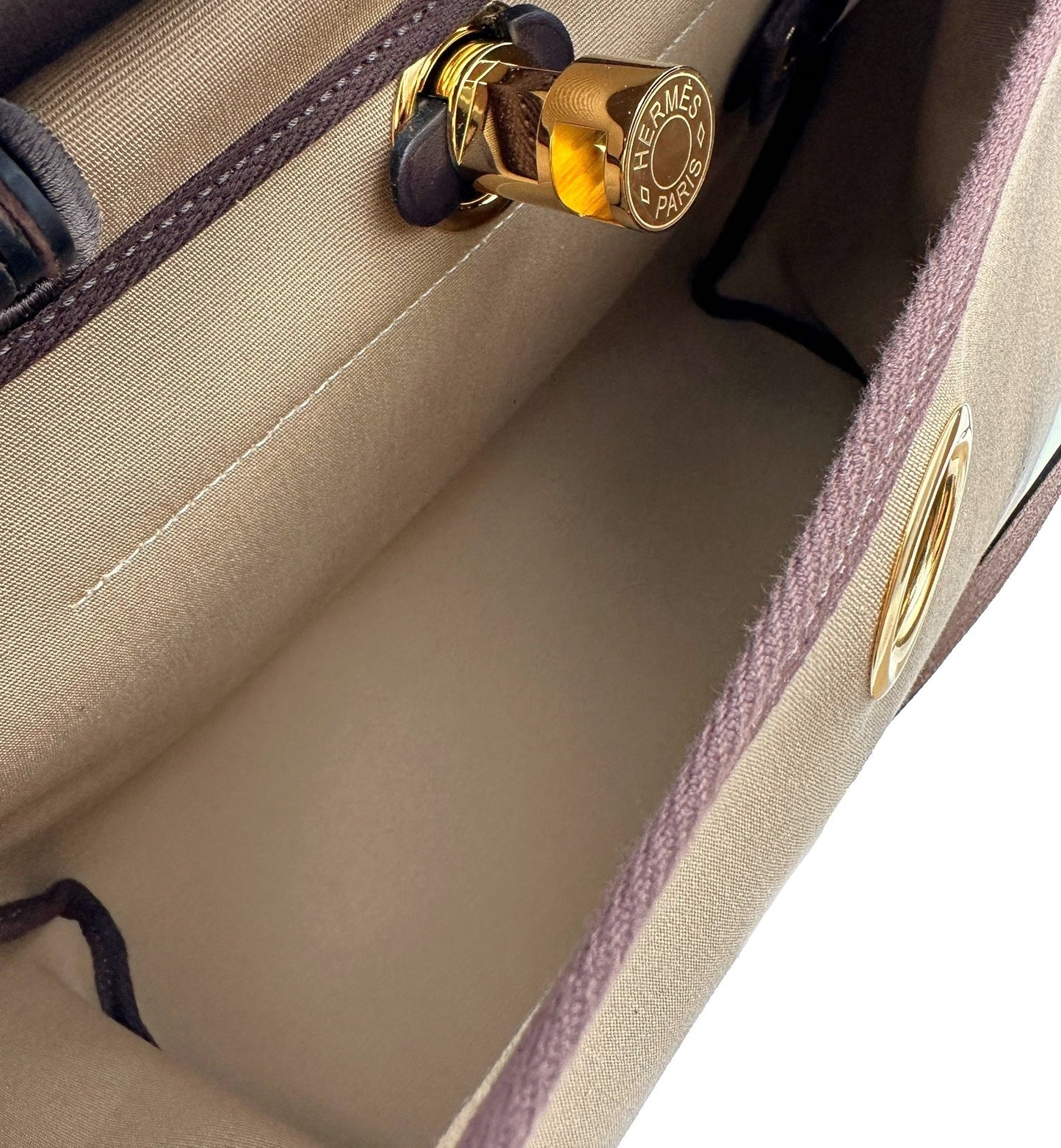 HERMES Herbag zip 31 - 風衣卡其色 / 烏木色