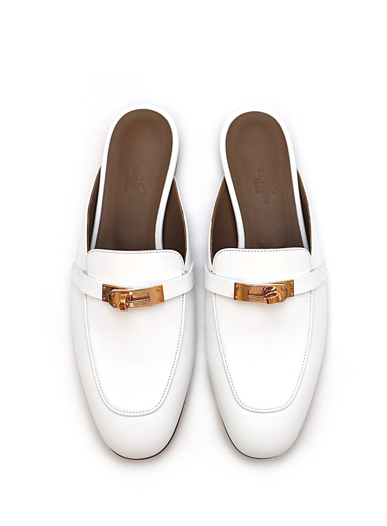 HERMES Oz mule穆勒鞋 - 白玫瑰金 38