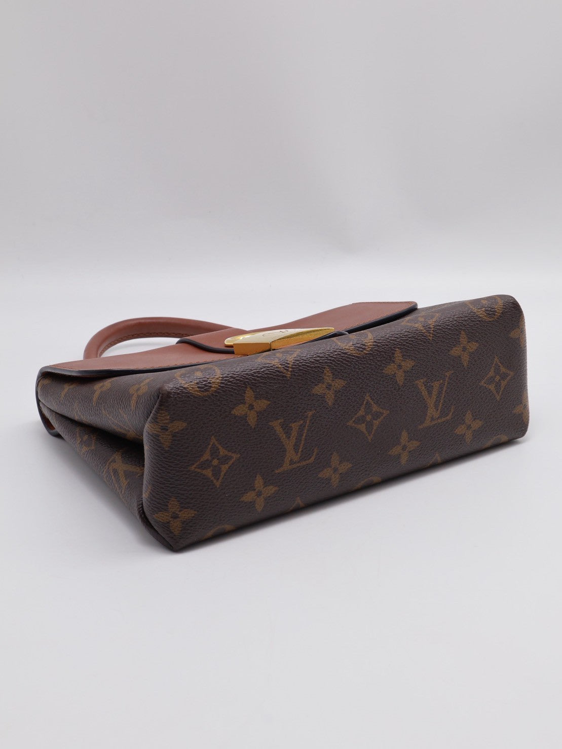 LOUIS VUITTON Locky BB鎖頭包 - 老花拚焦糖棕