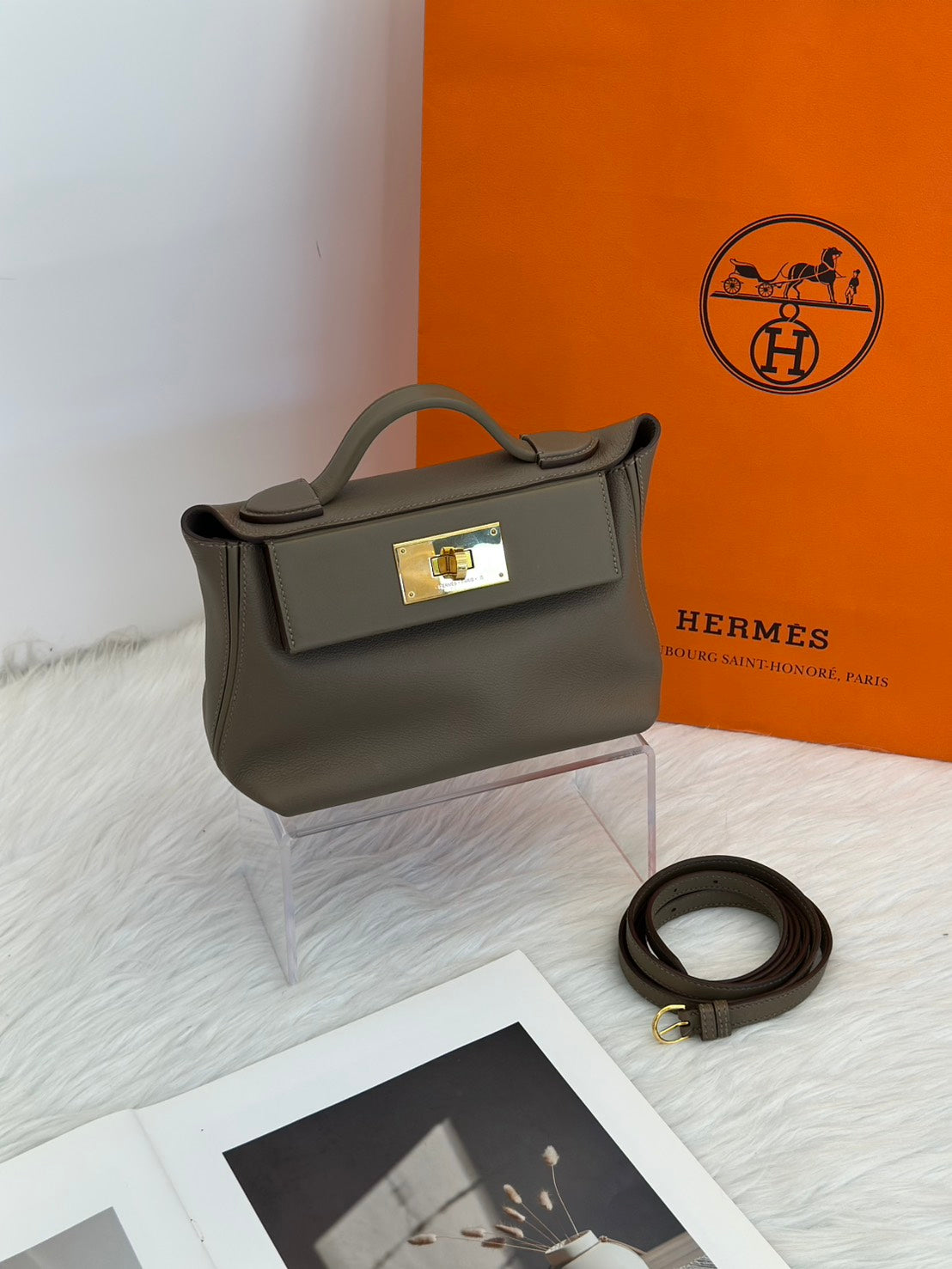 HERMES Mini 24/24 - 灰金 B