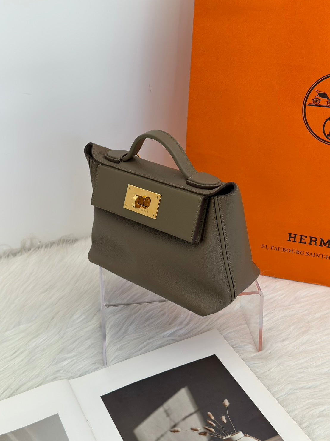 HERMES Mini 24/24 - 灰金 B