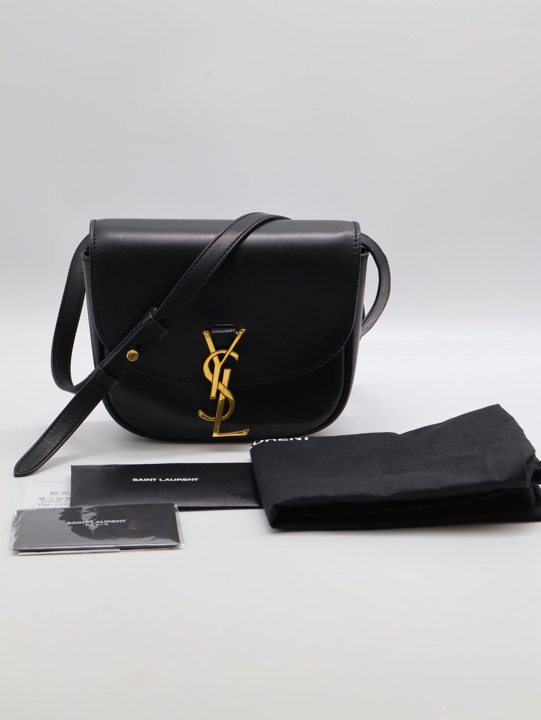 YSL Kaia馬鞍包 - Mini黑金