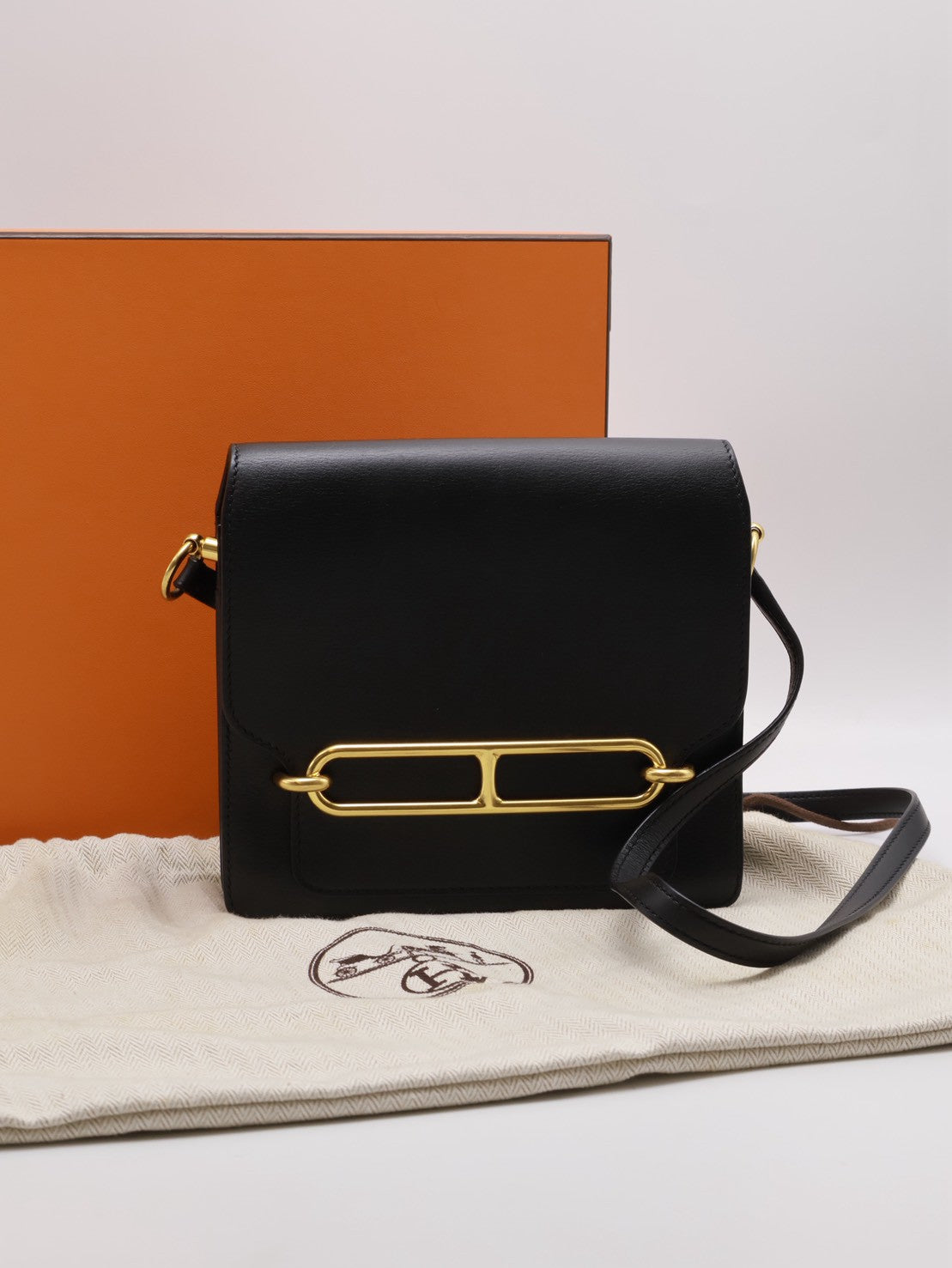 HERMES Mini roulis - 黑金 C