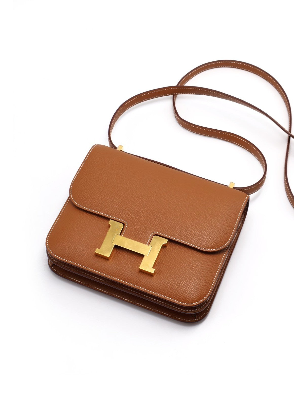 HERMES Mini constance 19 - 金棕金