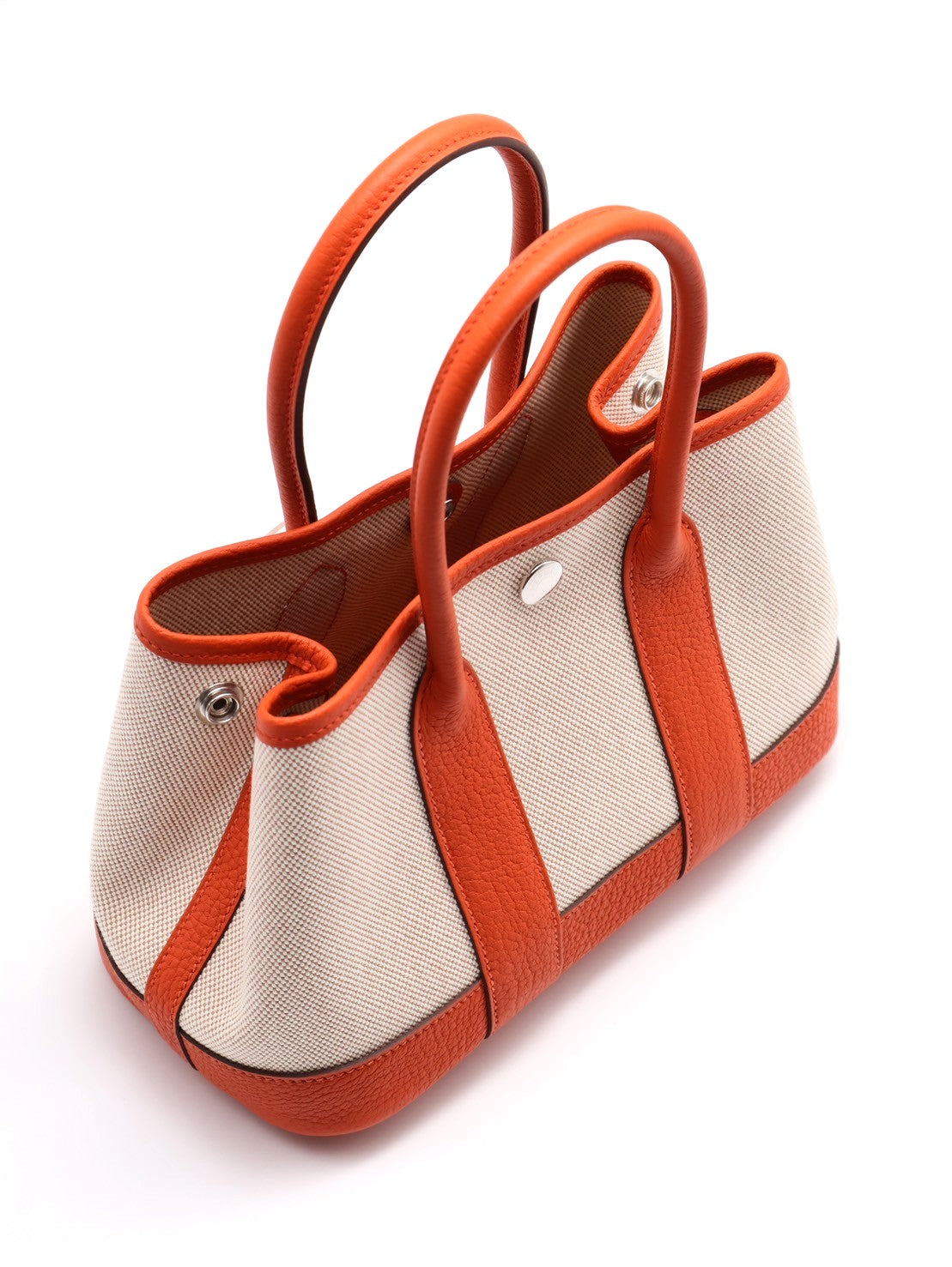 HERMES Mini garden party - 帆布火焰橙