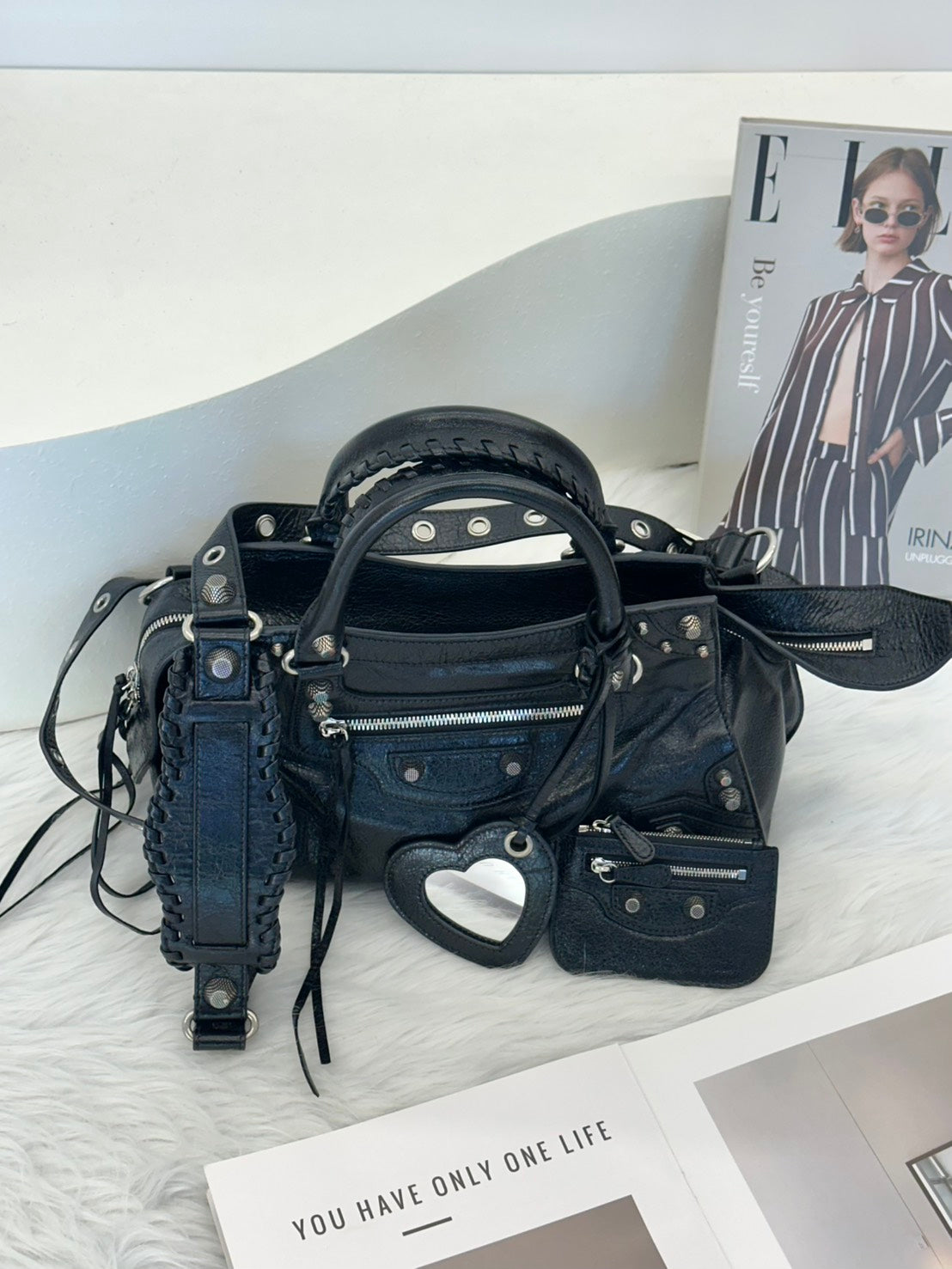 Balenciaga Neo cagole city - 小號黑銀