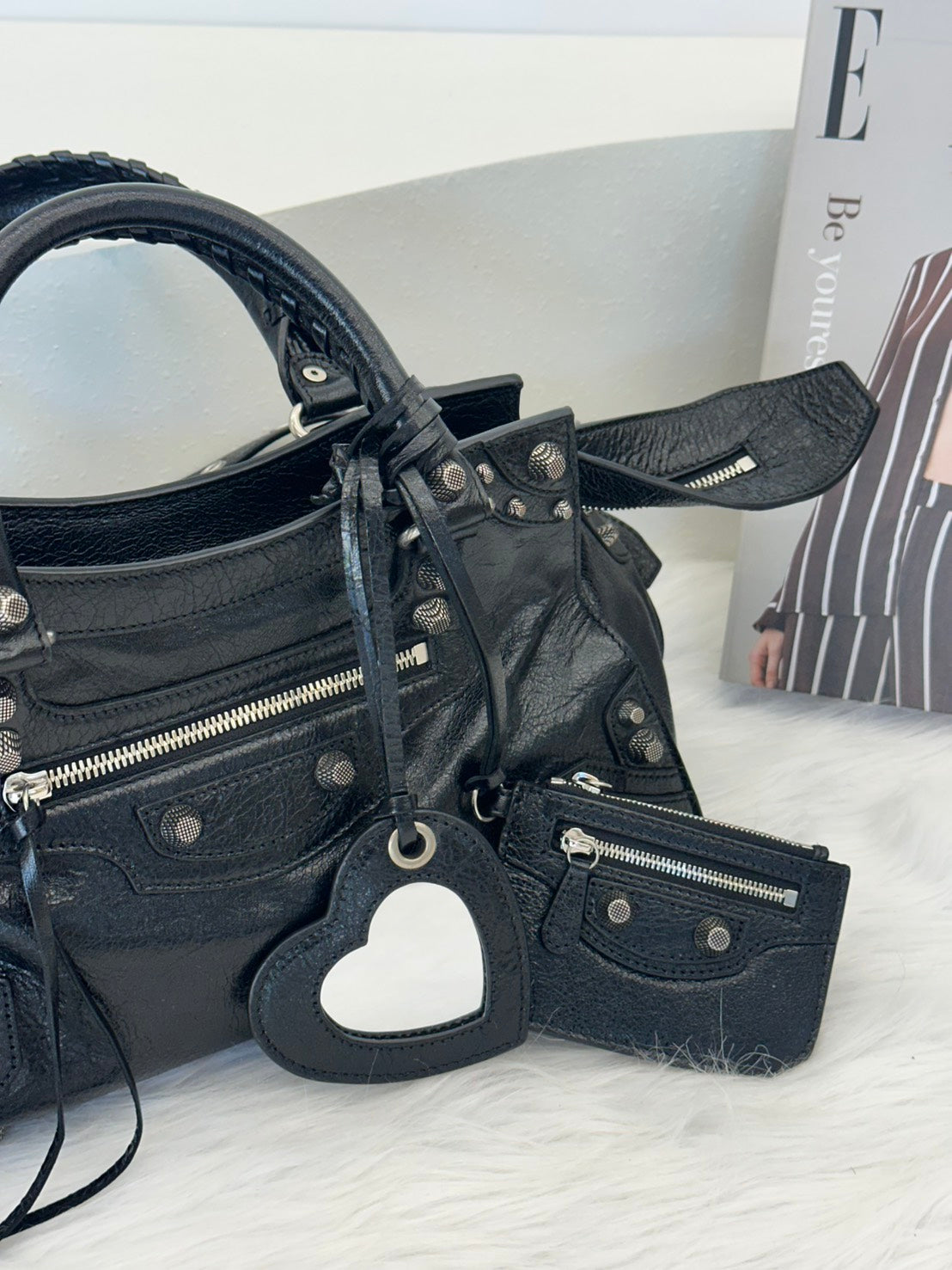 Balenciaga Neo cagole city - 小號黑銀