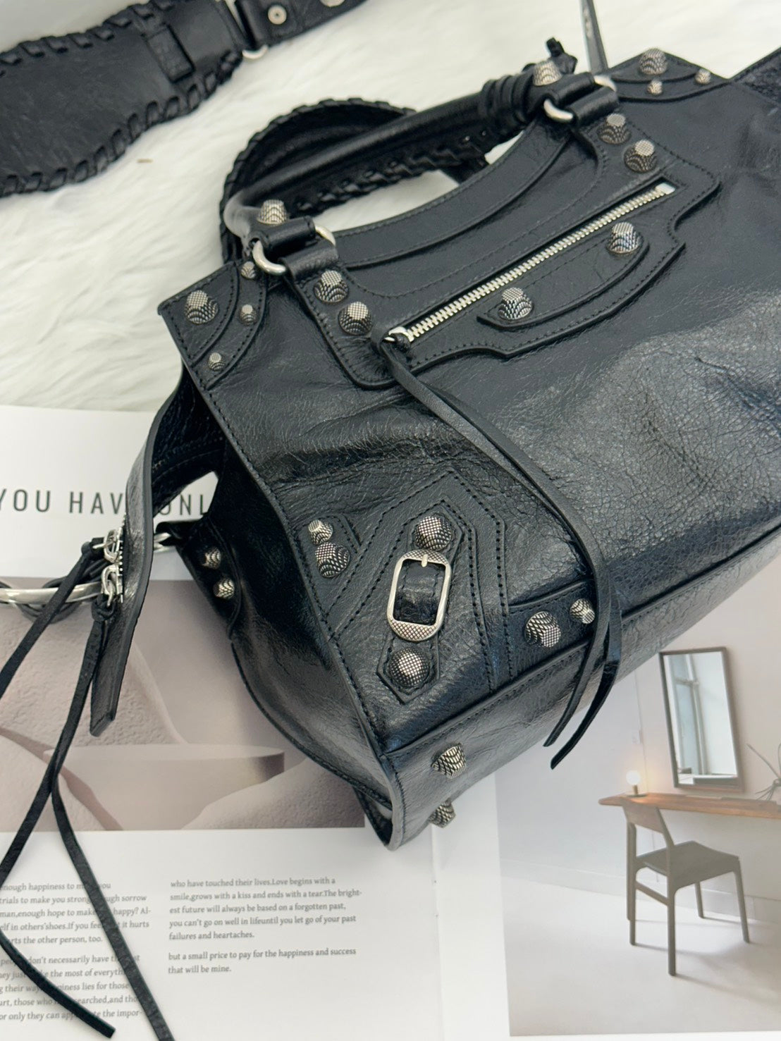 Balenciaga Neo cagole city - 小號黑銀