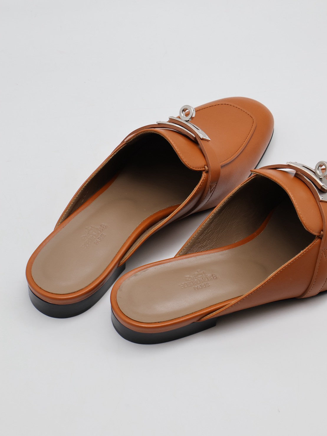 HERMES Oz mule穆勒鞋 - 金棕銀 38.5