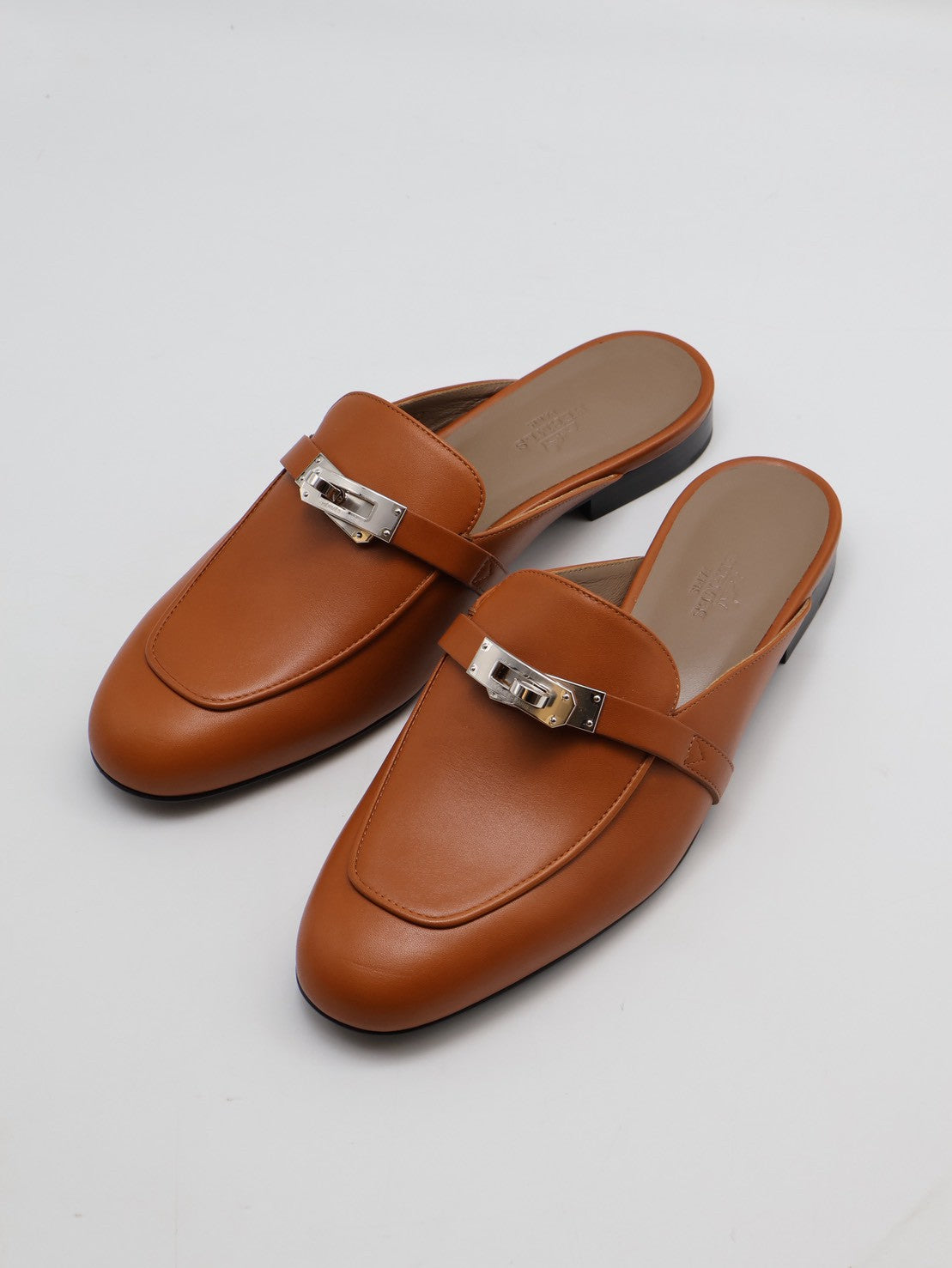 HERMES Oz mule穆勒鞋 - 金棕銀 38.5