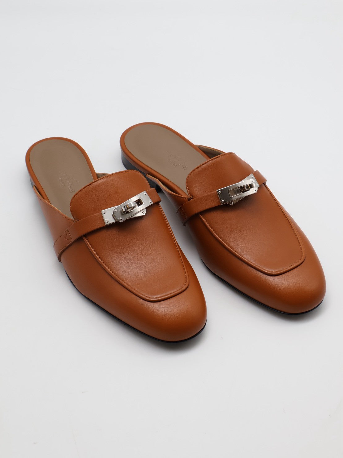 HERMES Oz mule穆勒鞋 - 金棕銀 38.5