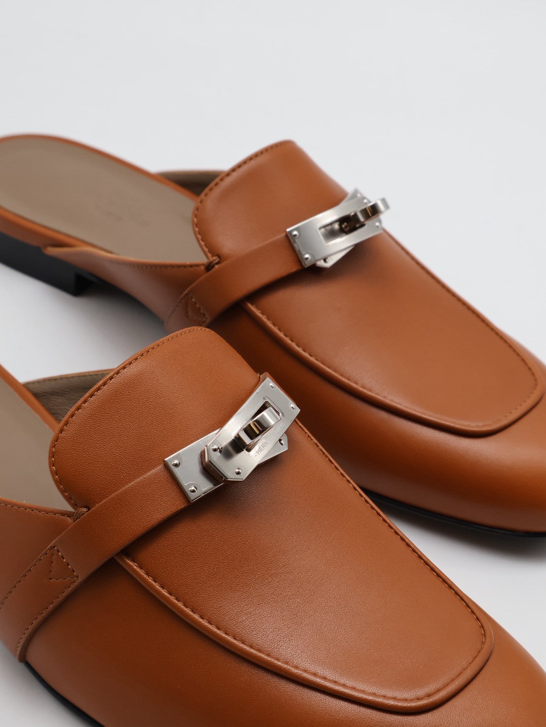 HERMES Oz mule穆勒鞋 - 金棕銀 38.5