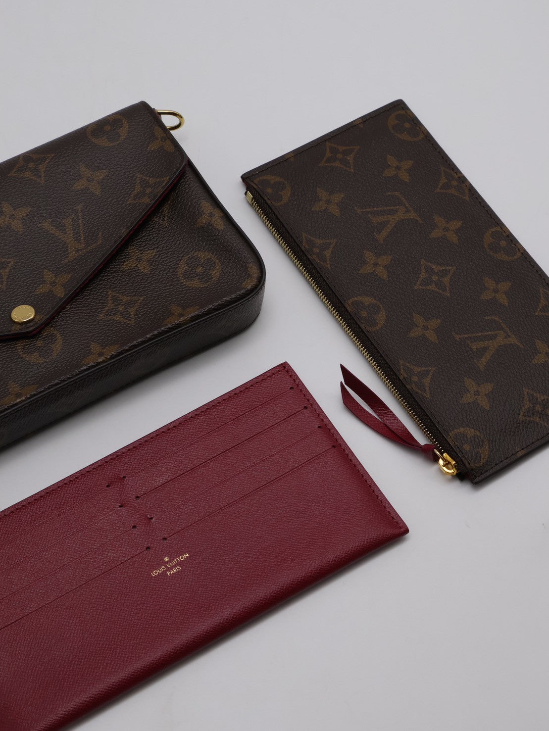 LOUIS VUITTON 經典三合一WOC鍊包 - 玫紅