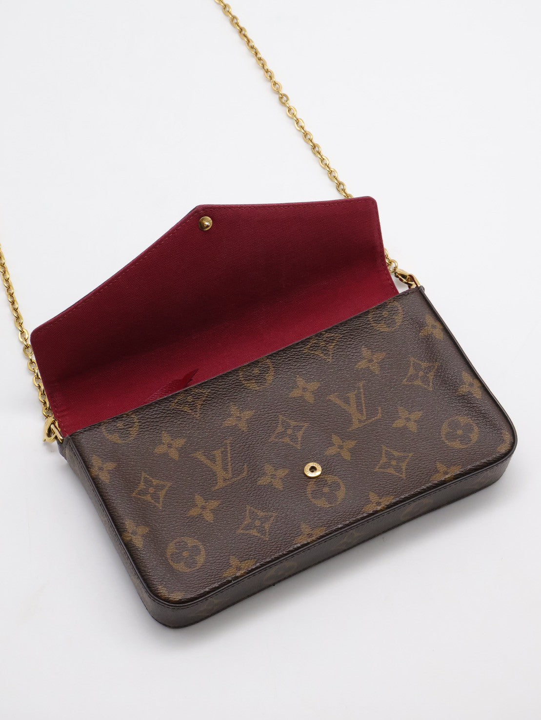 LOUIS VUITTON 經典三合一WOC鍊包 - 玫紅