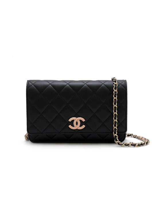 CHANEL 24C季節款拚色WOC - 黑粉