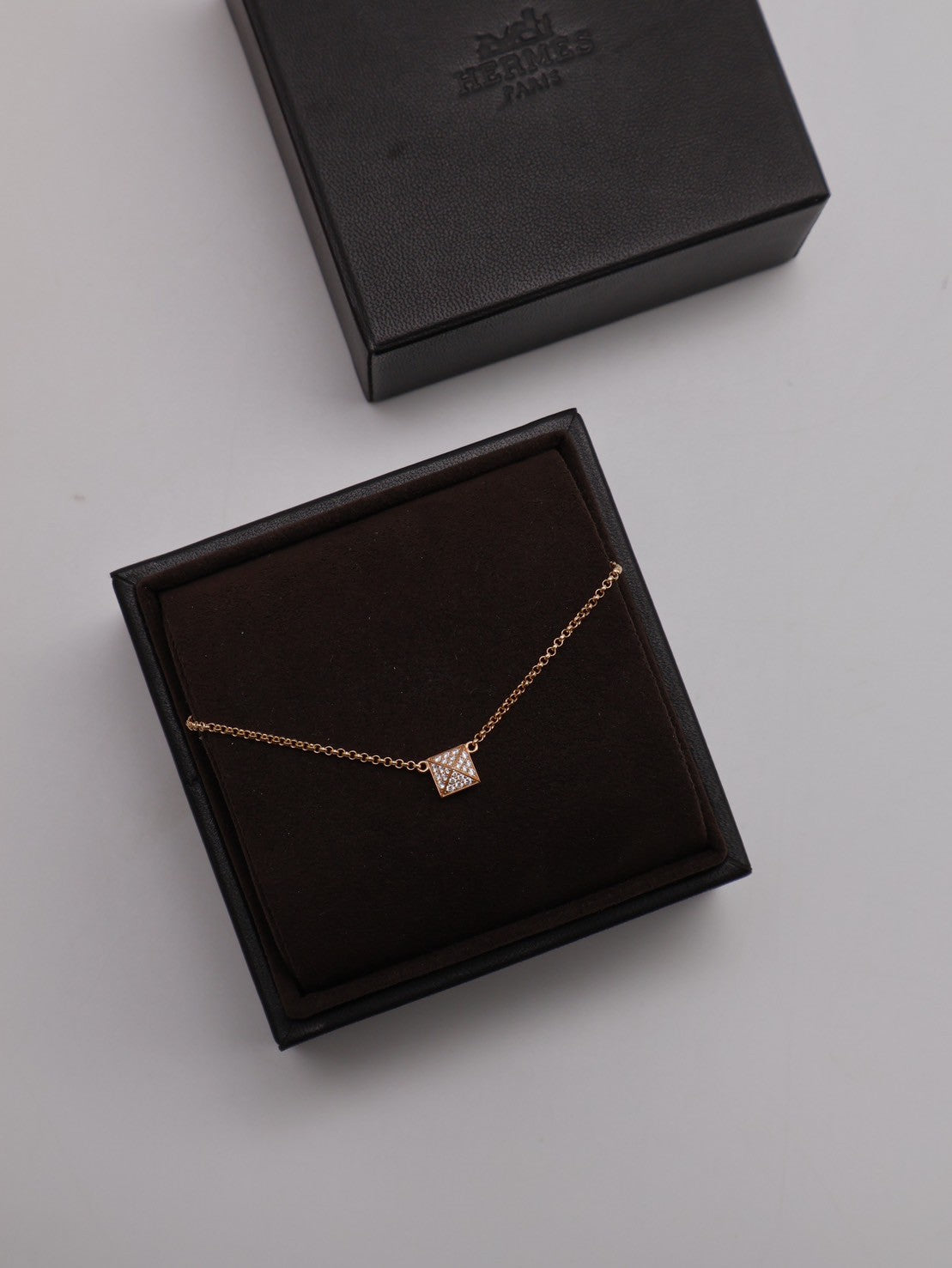 HERMES Clou'd H 18K玫瑰金鑽石手鍊 - 小號 0.15carat