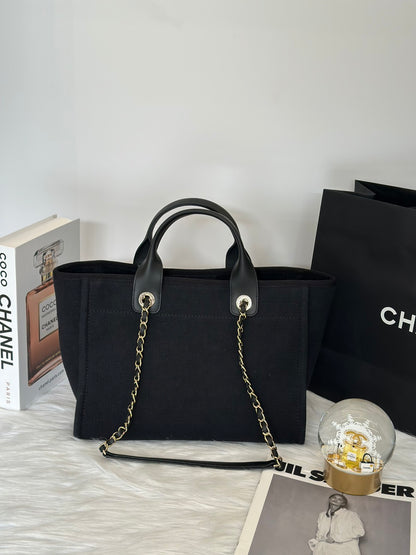 CHANEL Tote沙灘包小號 - 黑