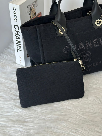 CHANEL Tote沙灘包小號 - 黑