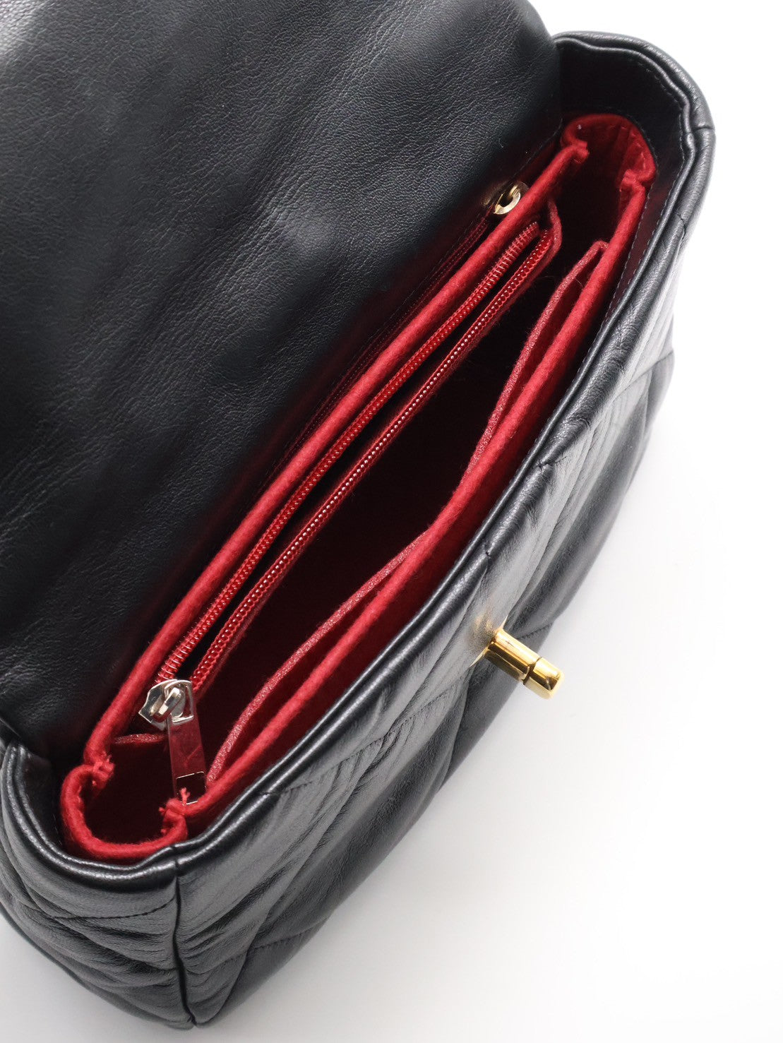 CHANEL 19 Bag 菱格紋羊皮手提肩背包 26 - 黑金29開