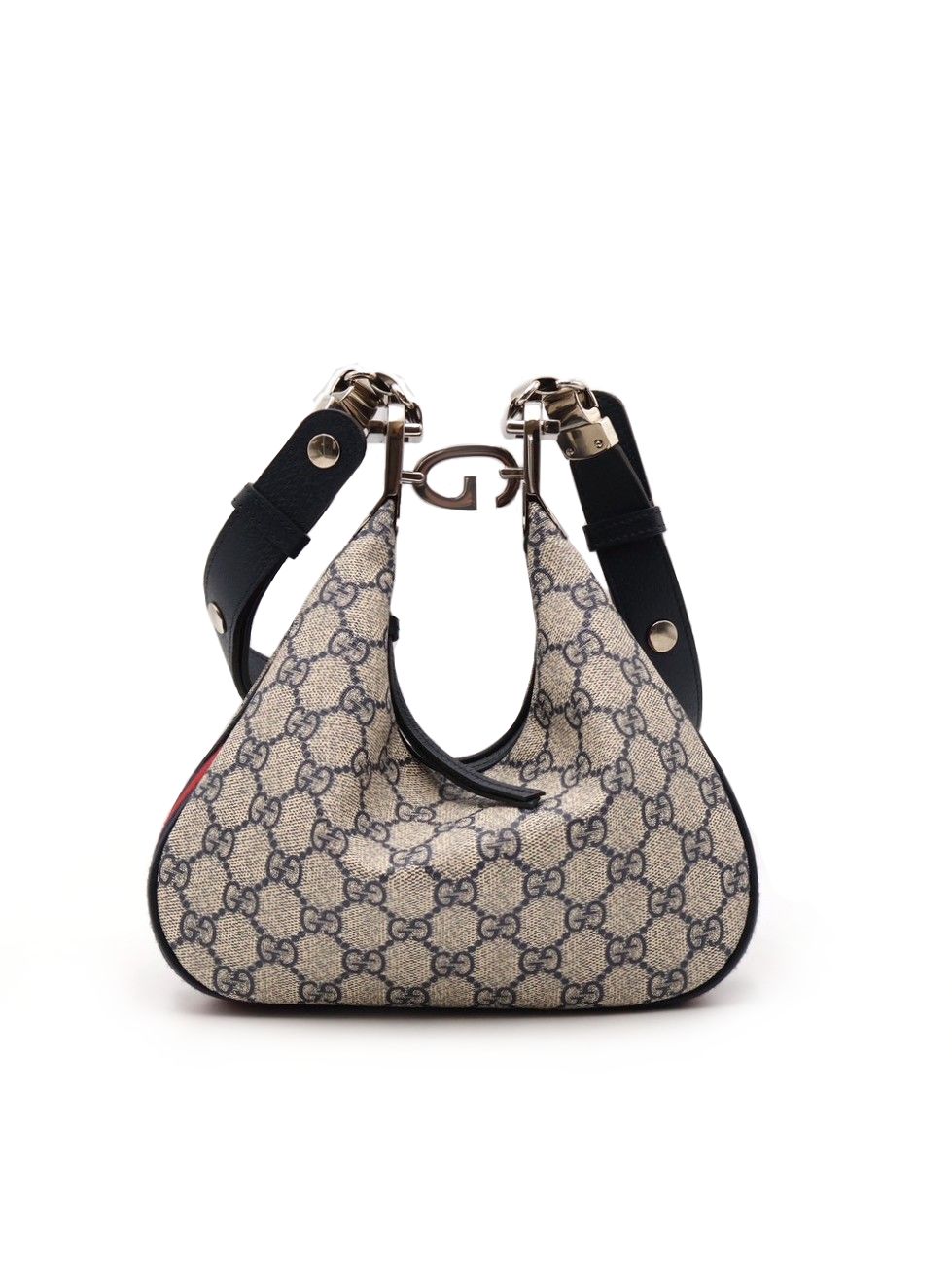 GUCCI Attache帆布斜背包 - 小號藍
