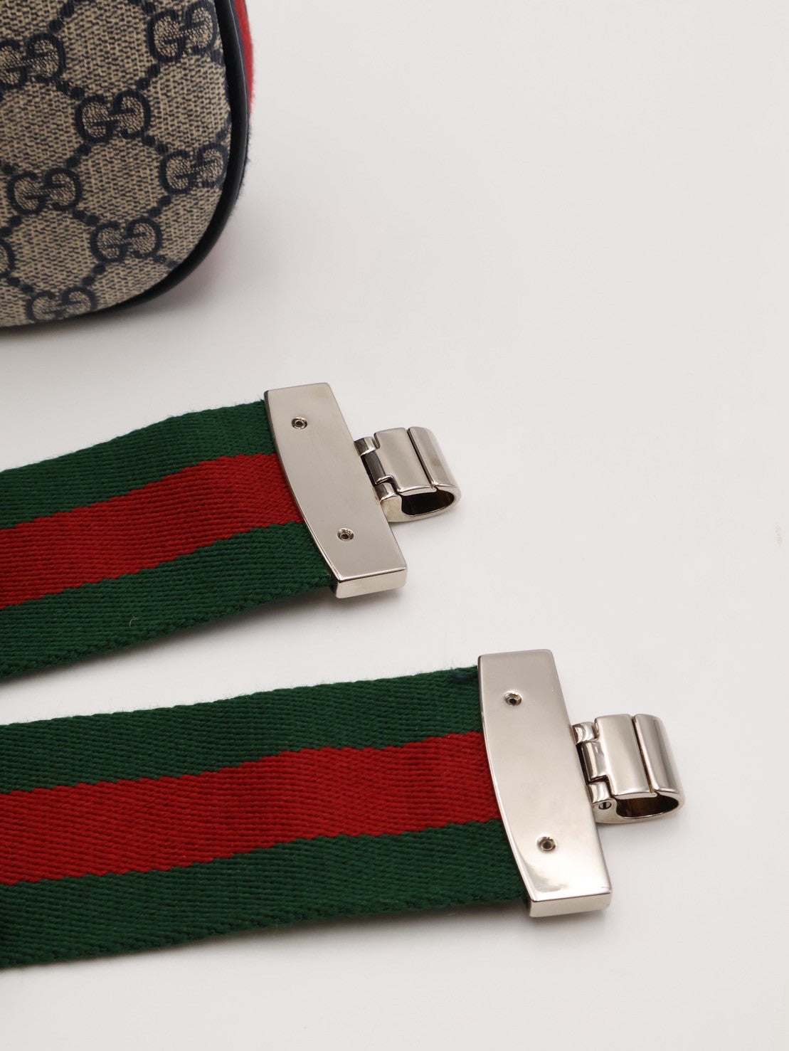 GUCCI Attache帆布斜背包 - 小號藍