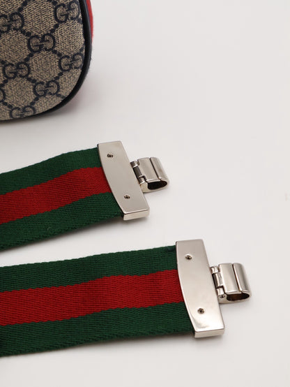 GUCCI Attache帆布斜背包 - 小號藍