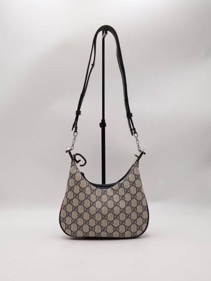 GUCCI Attache帆布斜背包 - 小號藍
