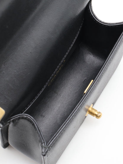 CHANEL 23B Handle boy 20  - 黑金