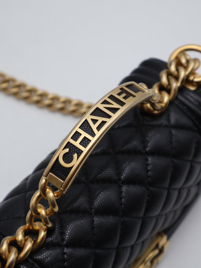 CHANEL 23B Handle boy 20  - 黑金