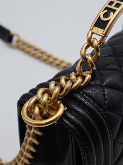 CHANEL 23B Handle boy 20  - 黑金