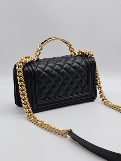 CHANEL 23B Handle boy 20  - 黑金